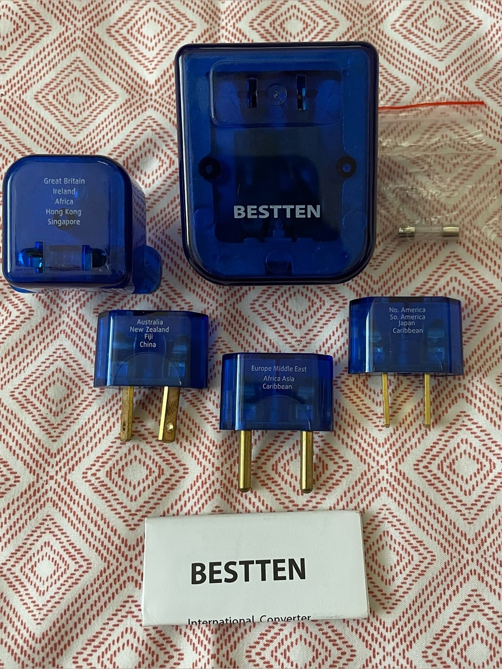 International Travel Plug Adapter Converter - Blue